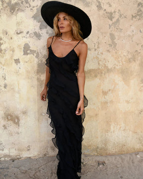 Vestido Longo Tecido de Alta Qualidade - Arabella