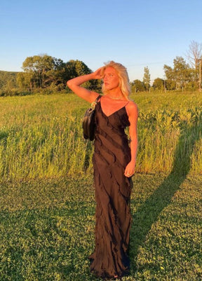 Vestido Longo Tecido de Alta Qualidade - Arabella